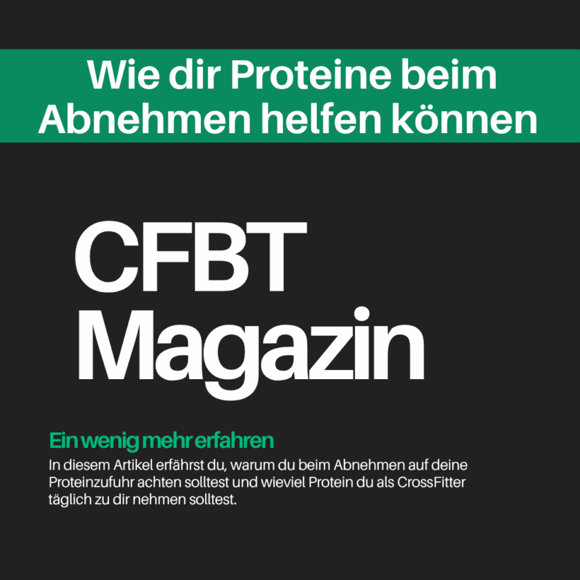 CFBT Magazin - Wie Proteine beim Abnehmen helfen.